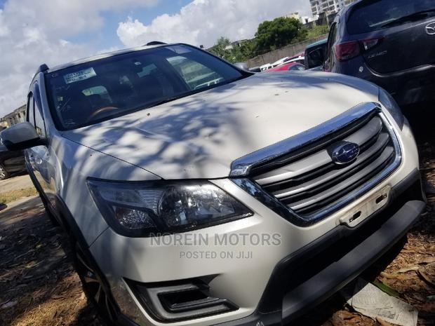 Spacious 2015 Subaru Exiga in White: Reliable and Stylish