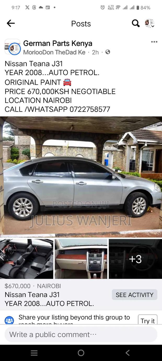 Nissan Teana 2008 Silver